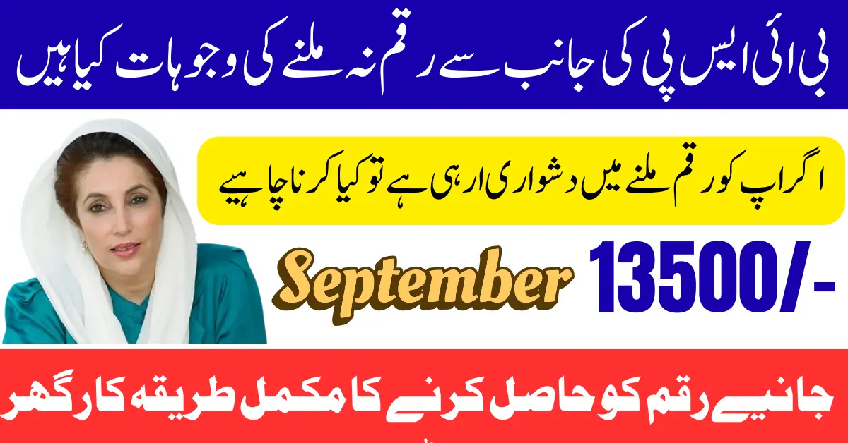 BISP Payment Delays In September 2025 Direct Transfer 13500 Into Account Know Full Guide